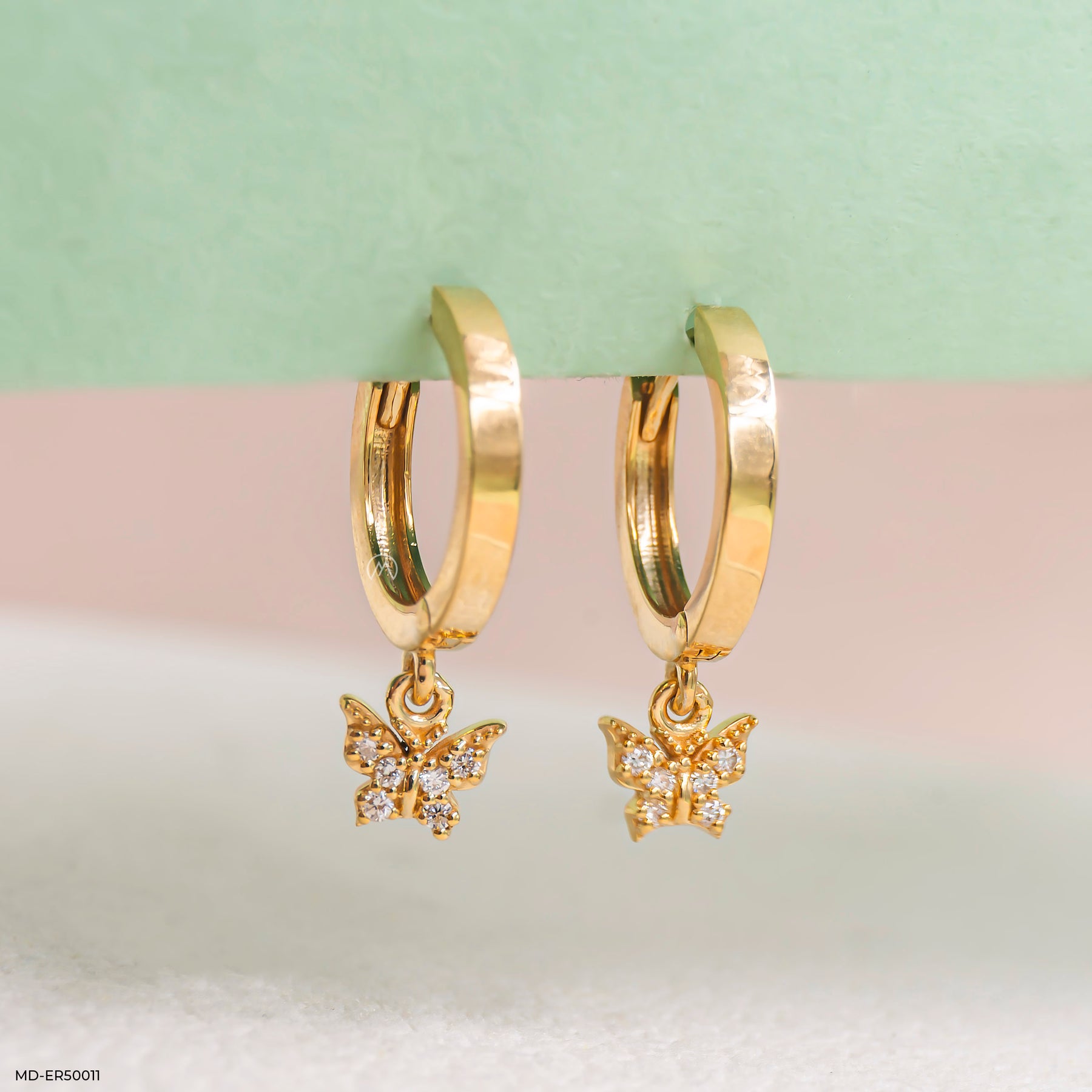 Butterfly Drop Lab Diamond Bali 925 Sterling Silver