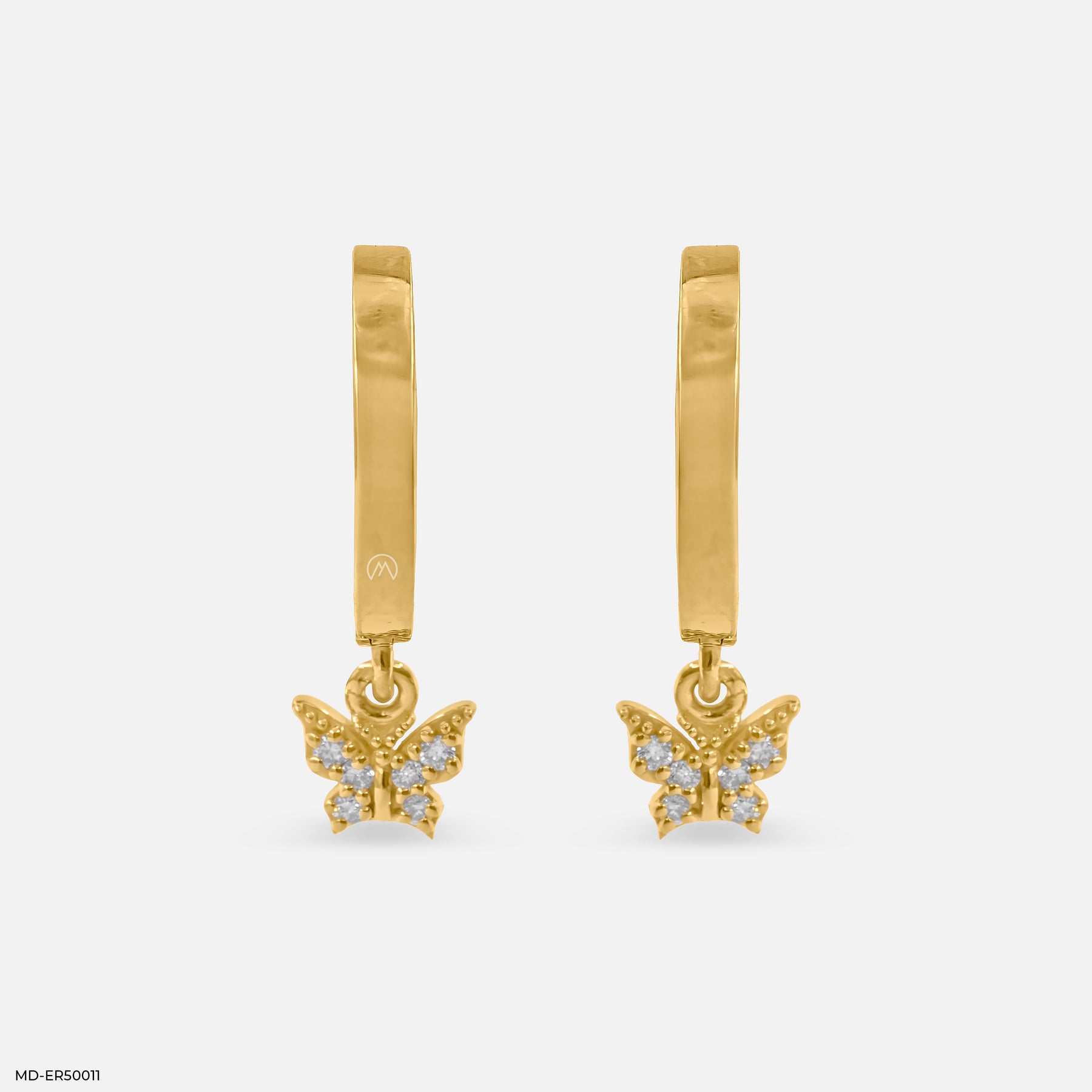 Butterfly Drop Lab Diamond Bali 925 Sterling Silver