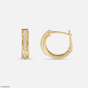 Trinity Border Diamond Bali Earrings