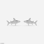 Sharklette Lab Diamond Stud 925 Sterling Silver