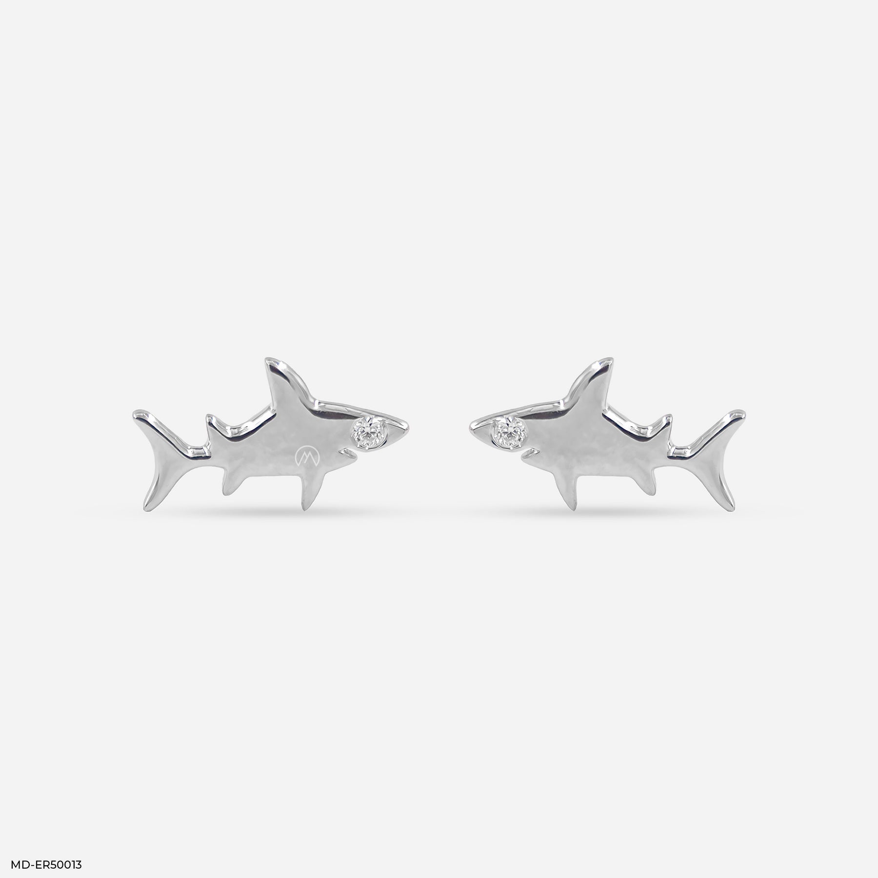 Sharklette Lab Diamond Stud 925 Sterling Silver
