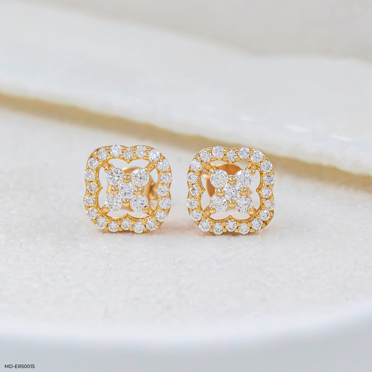 Framed Blossom Lab Diamond Earrings