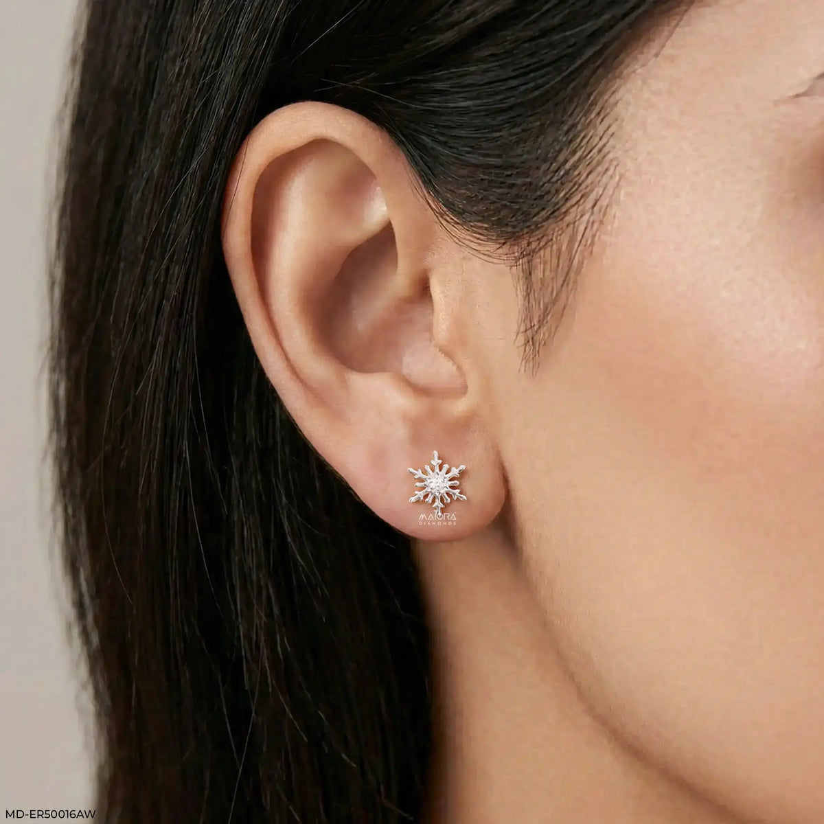 Shimmer Flake Diamond Studs Earrings