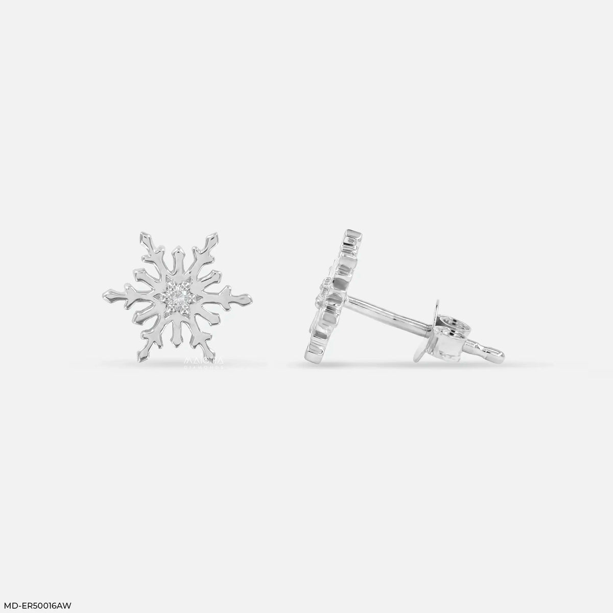Shimmer Flake Diamond Studs Earrings