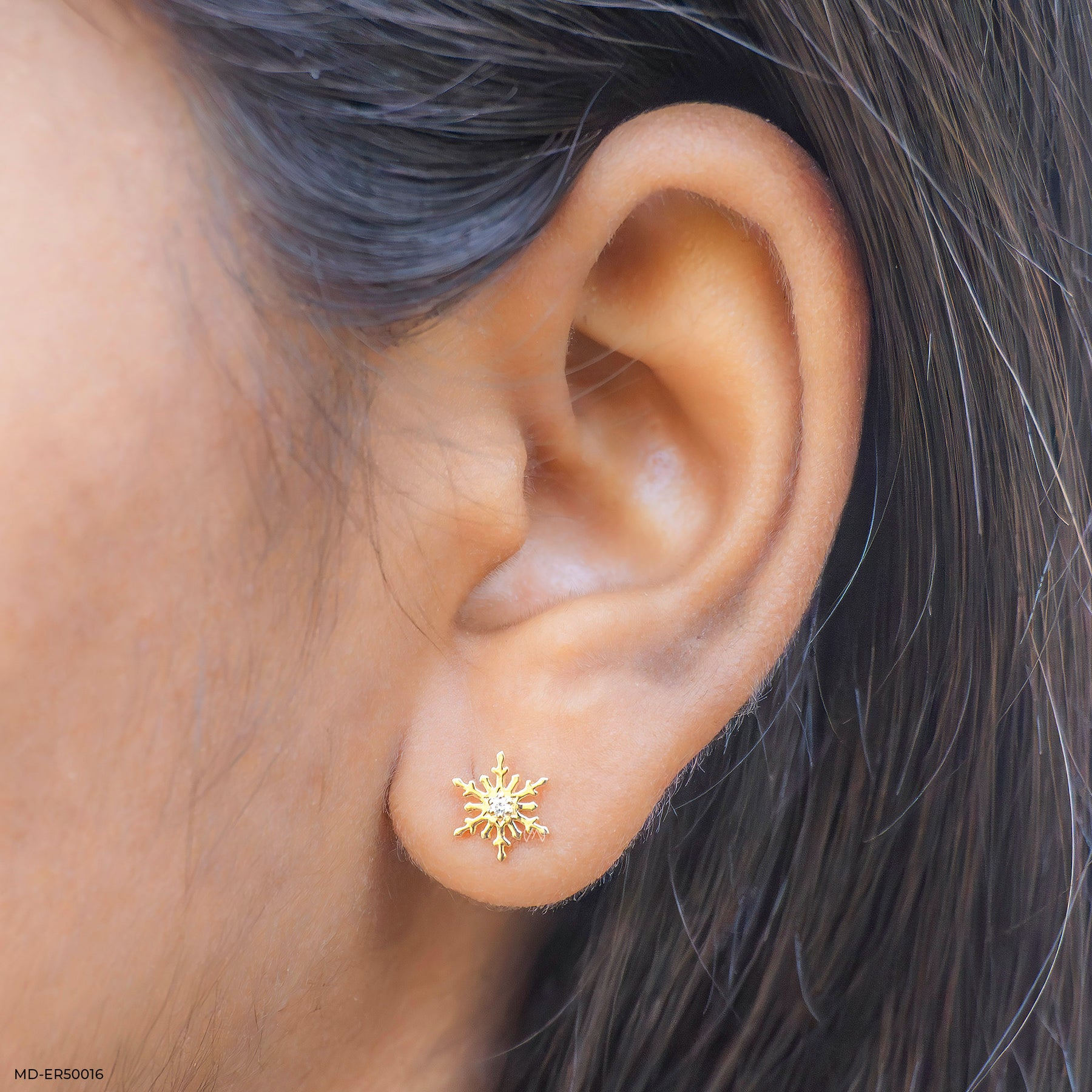 Bling Blossom Lab Diamond Stud 925 Sterling Silver