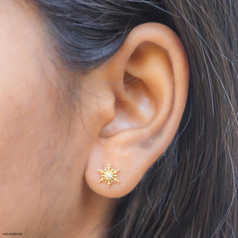 Bling Blossom Lab Diamond Stud 925 Sterling Silver