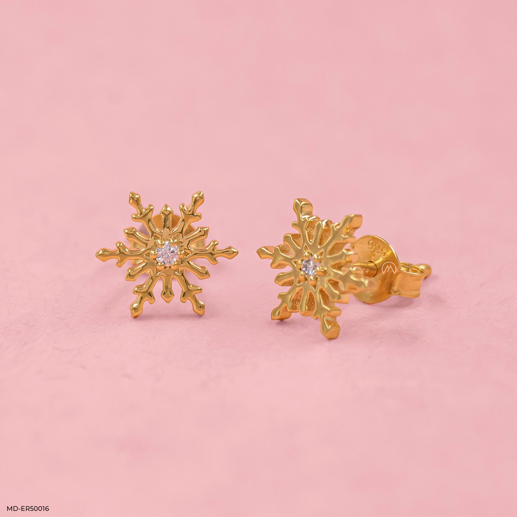 Bling Blossom Lab Diamond Stud 925 Sterling Silver