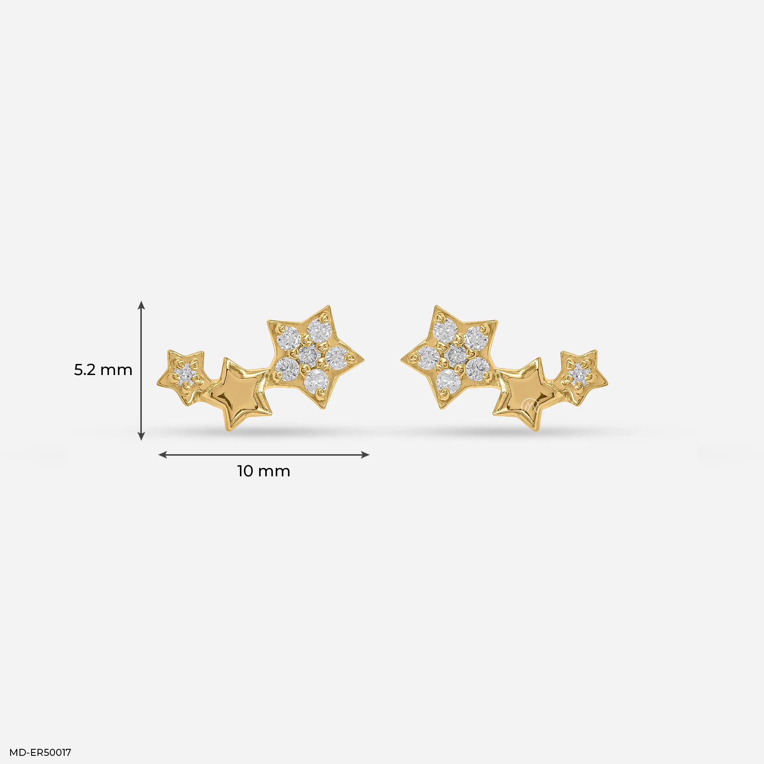 Celestial Comet Climber Earrings 925 Sterling Silver
