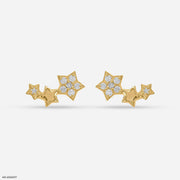 Celestial Comet Climber Earrings 925 Sterling Silver