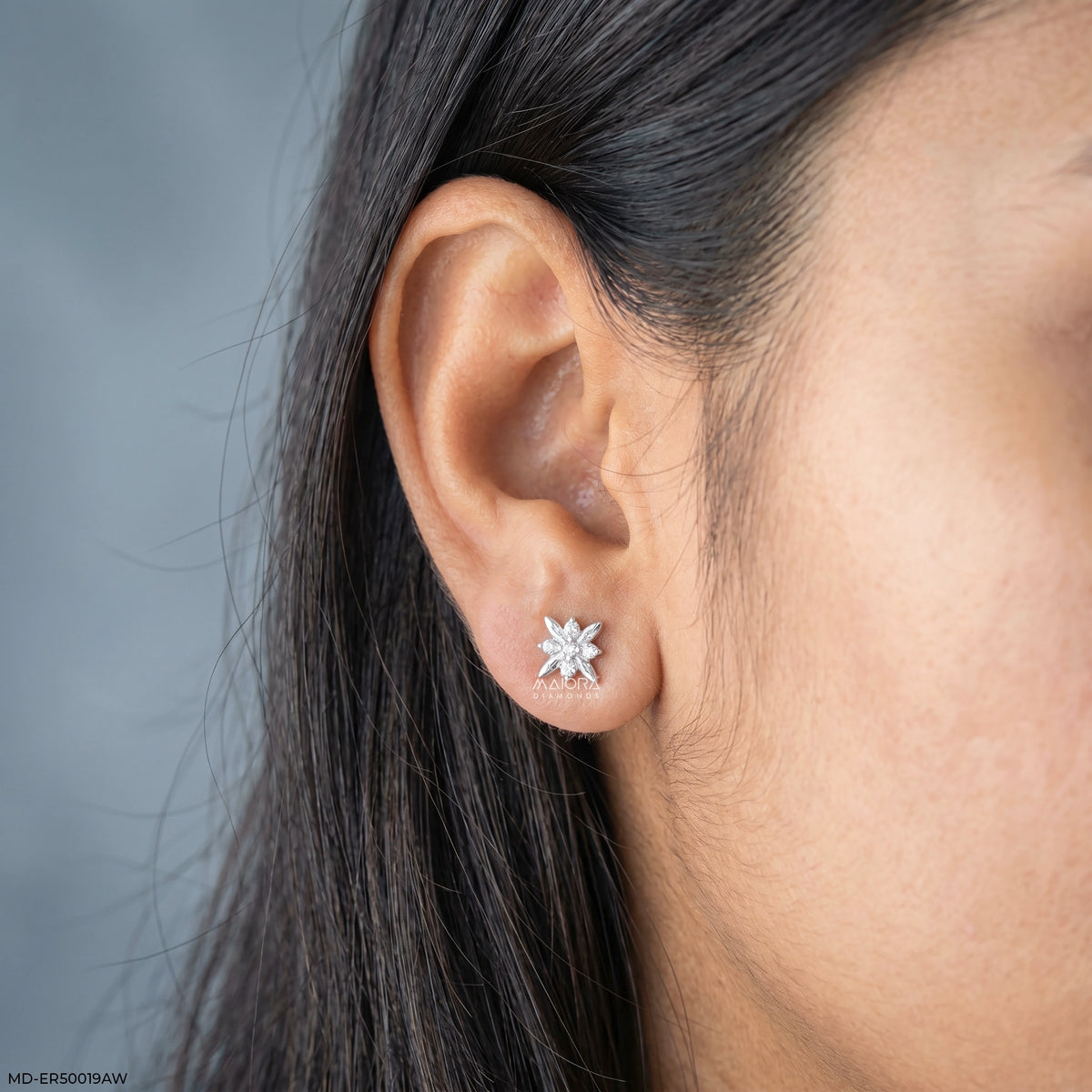 Tiny Bloom Diamond Earrings