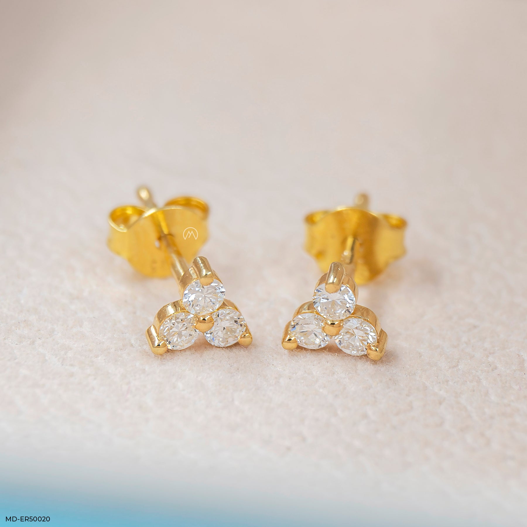 Trinity Spark Lab Diamond Stud 925 Sterling Silver