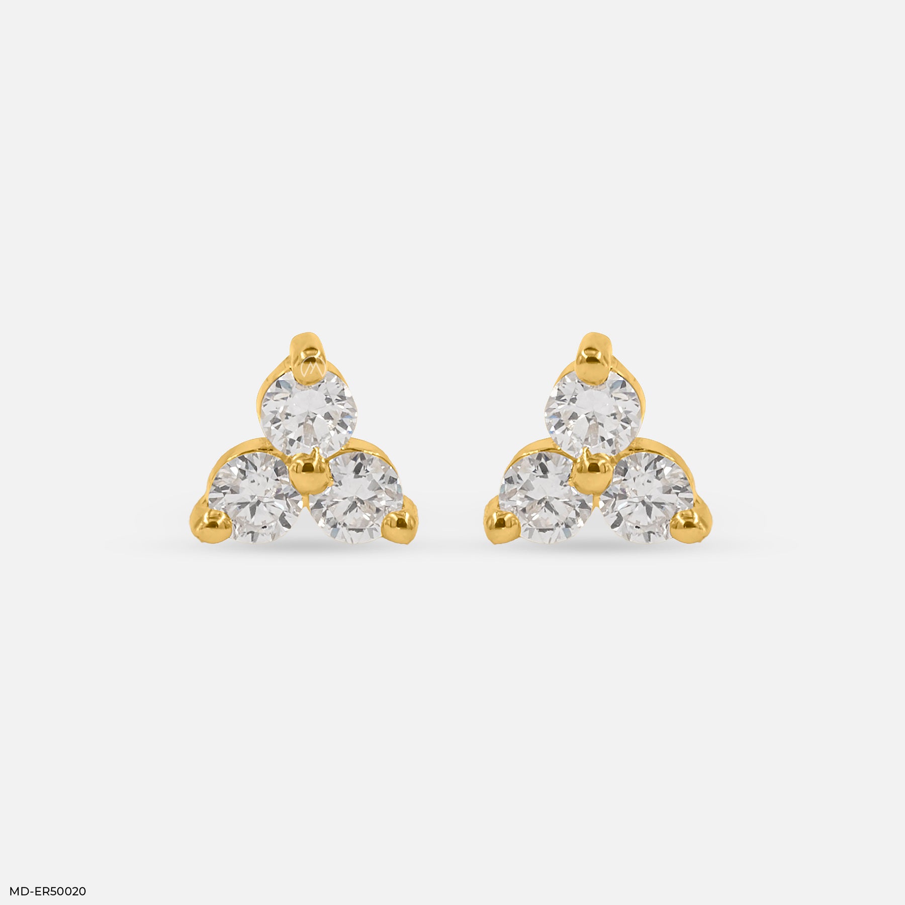 Trinity Spark Lab Diamond Stud 925 Sterling Silver