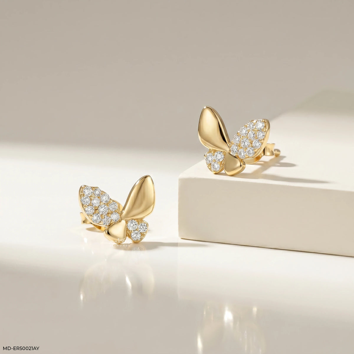 Butterfly Bliss Diamond Studs Earrings