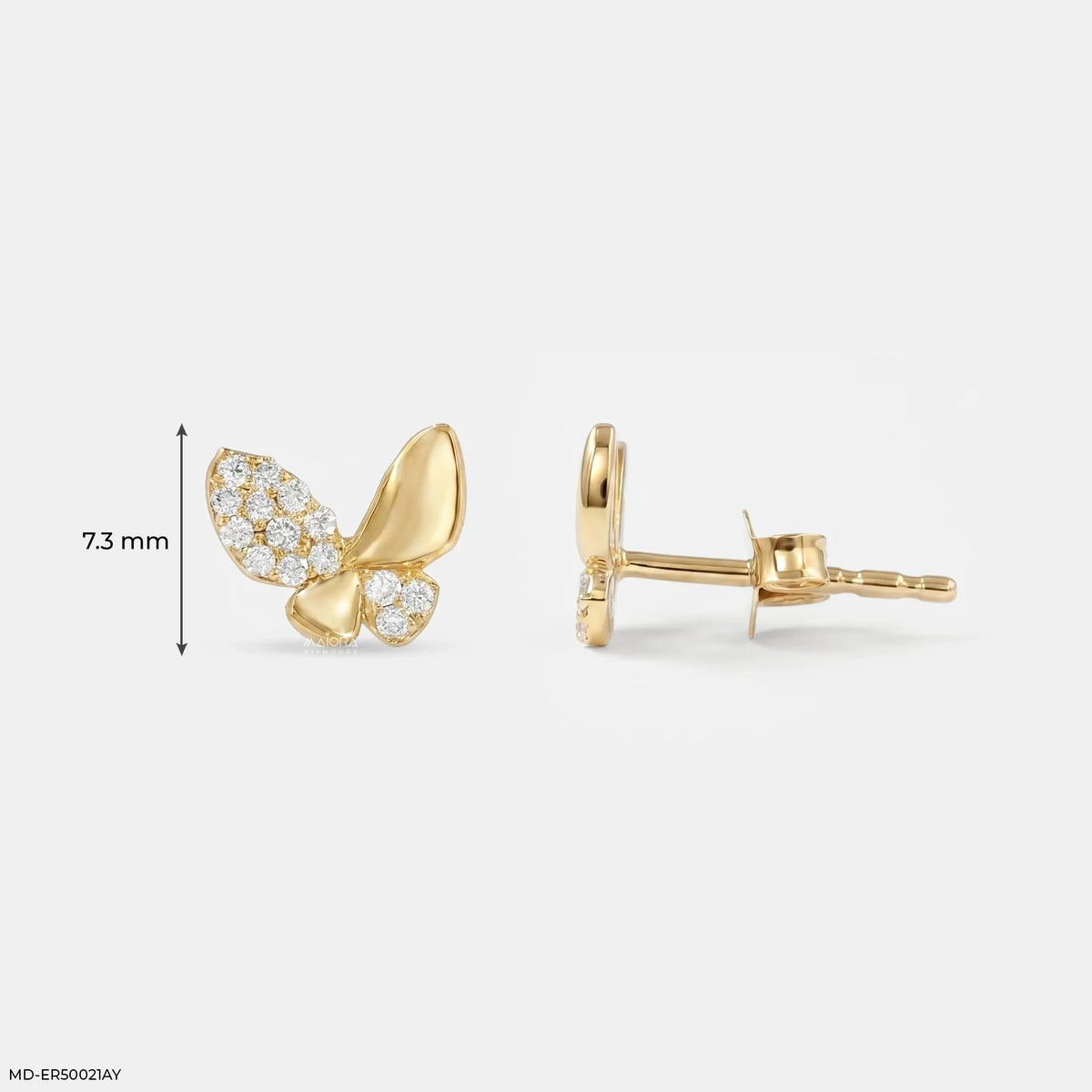 Butterfly Bliss Diamond Studs Earrings