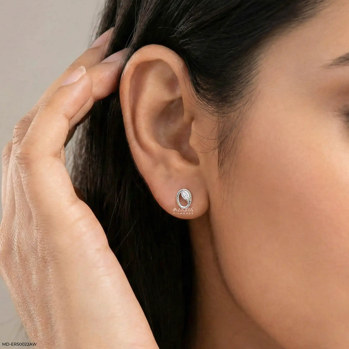 Oval Orbit Diamond Earrings