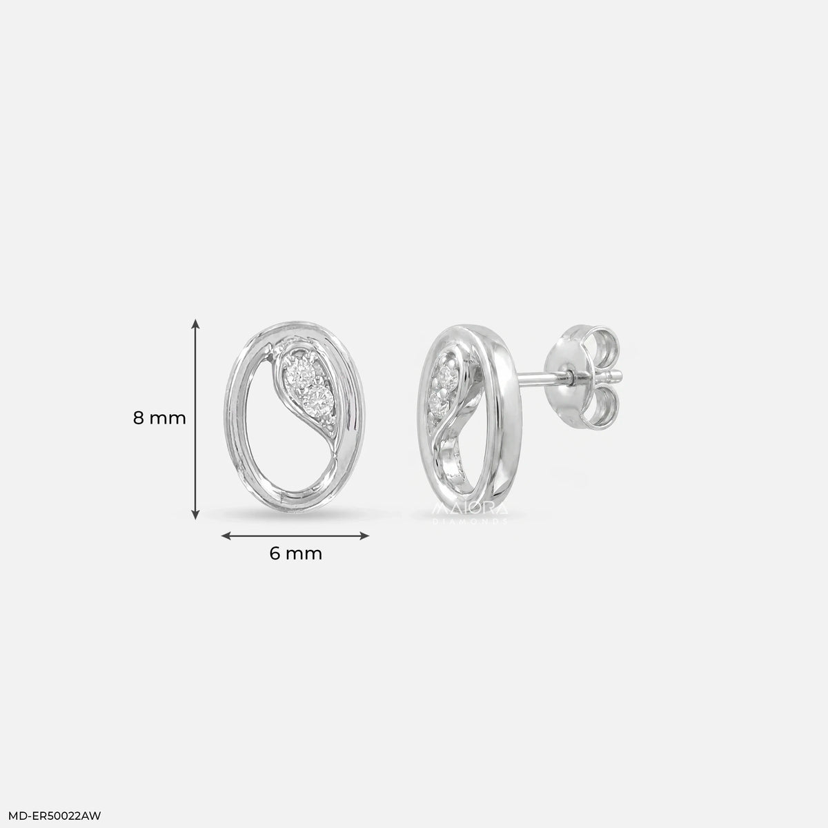 Oval Orbit Diamond Earrings