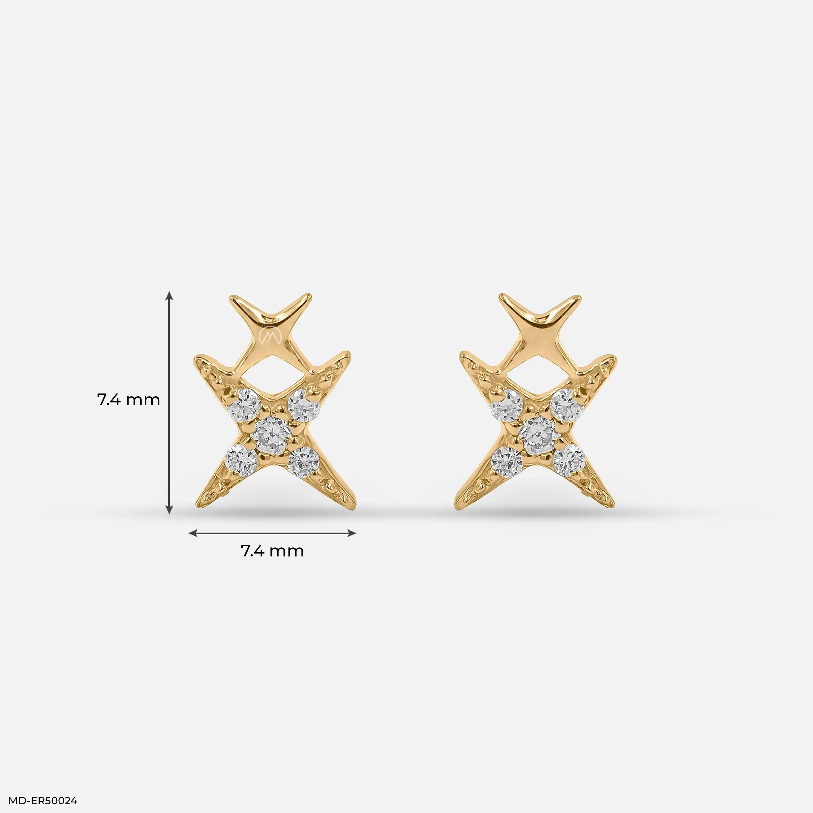 Stardust Lab Diamond Stud 925 Sterling Silver