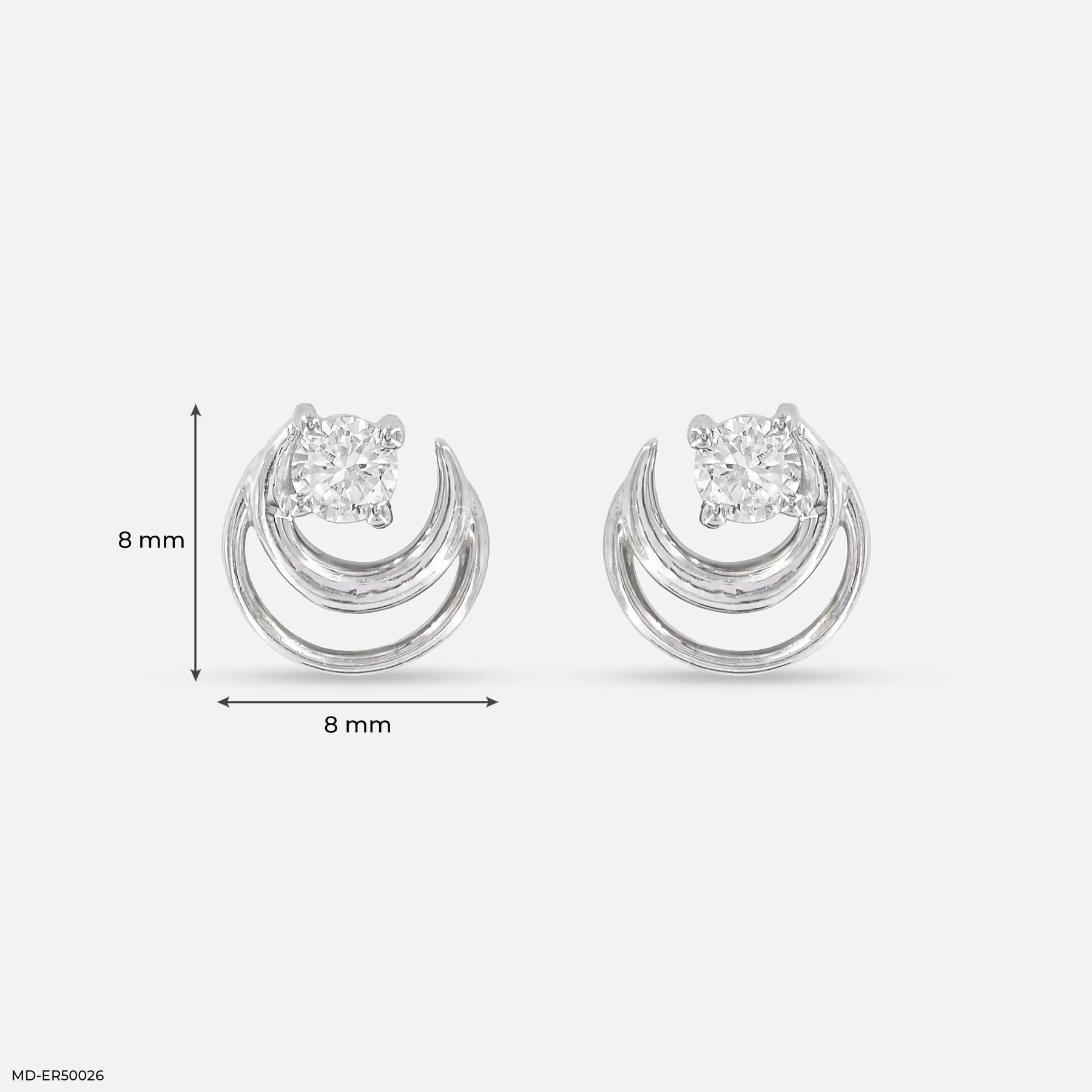 Moonara Spark Lab Diamond Stud 925 Sterling Silver