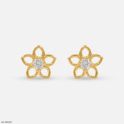 Sparkly Daisy Lab Diamond Stud