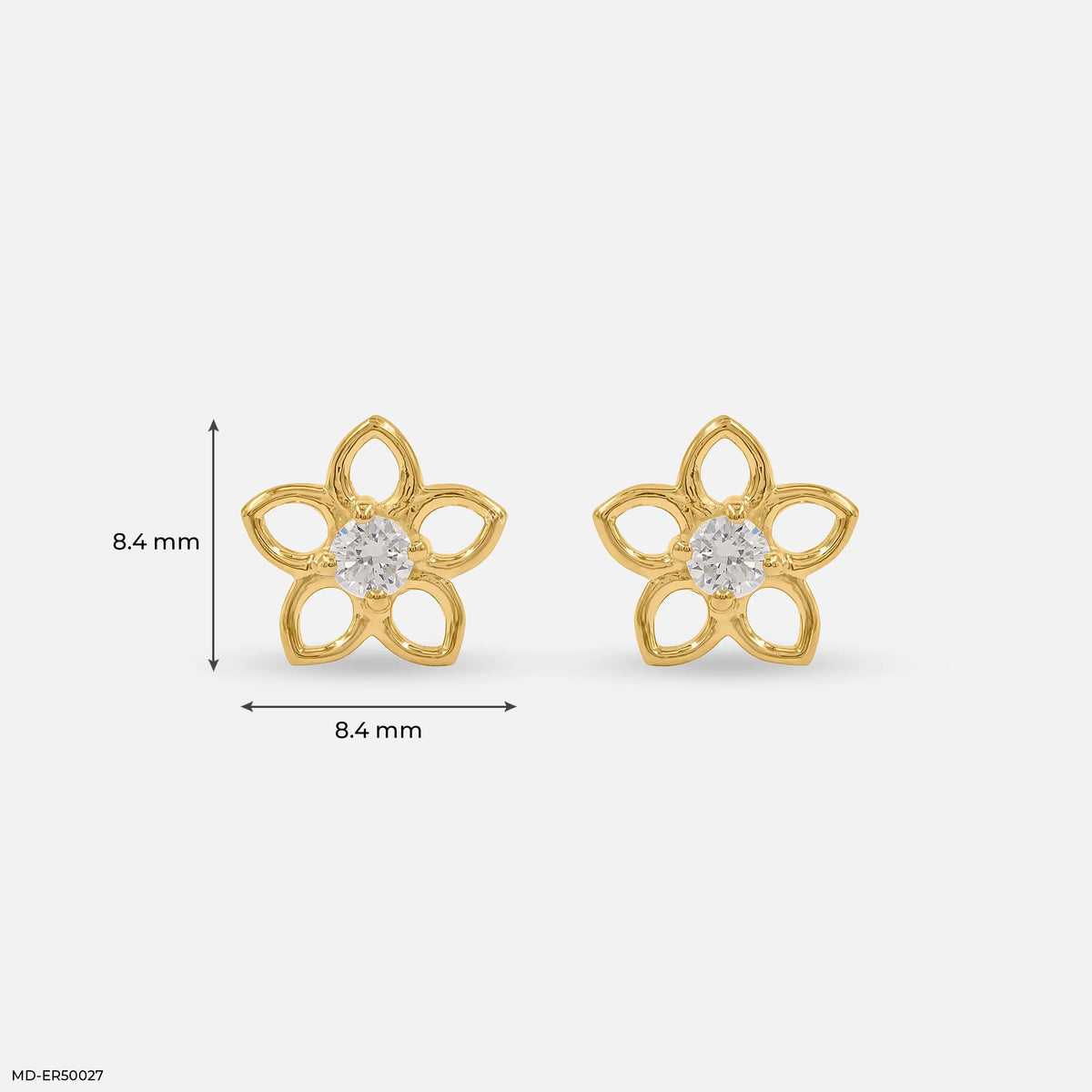 Sparkly Daisy Lab Diamond Stud