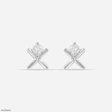 Elyra Lab Diamond Earrings 925 Sterling Silver