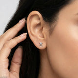 Elyra Lab Diamond Earrings 925 Sterling Silver