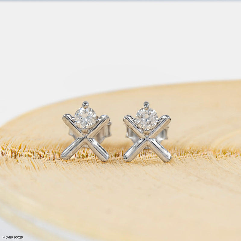 Elyra Lab Diamond Earrings 925 Sterling Silver