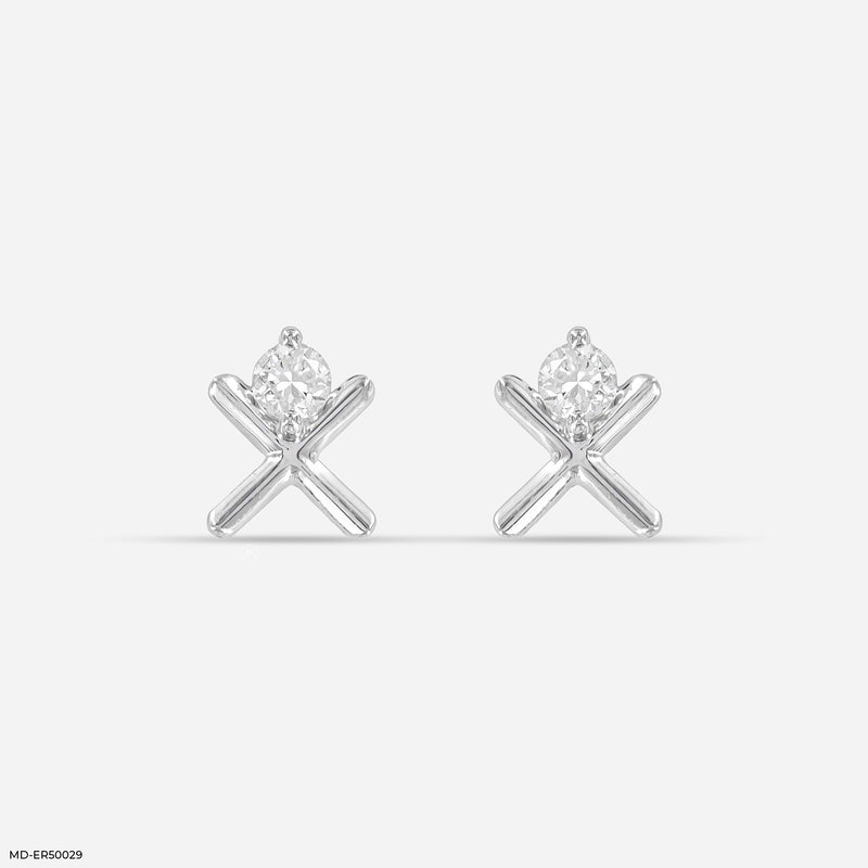 Elyra Lab Diamond Earrings 925 Sterling Silver