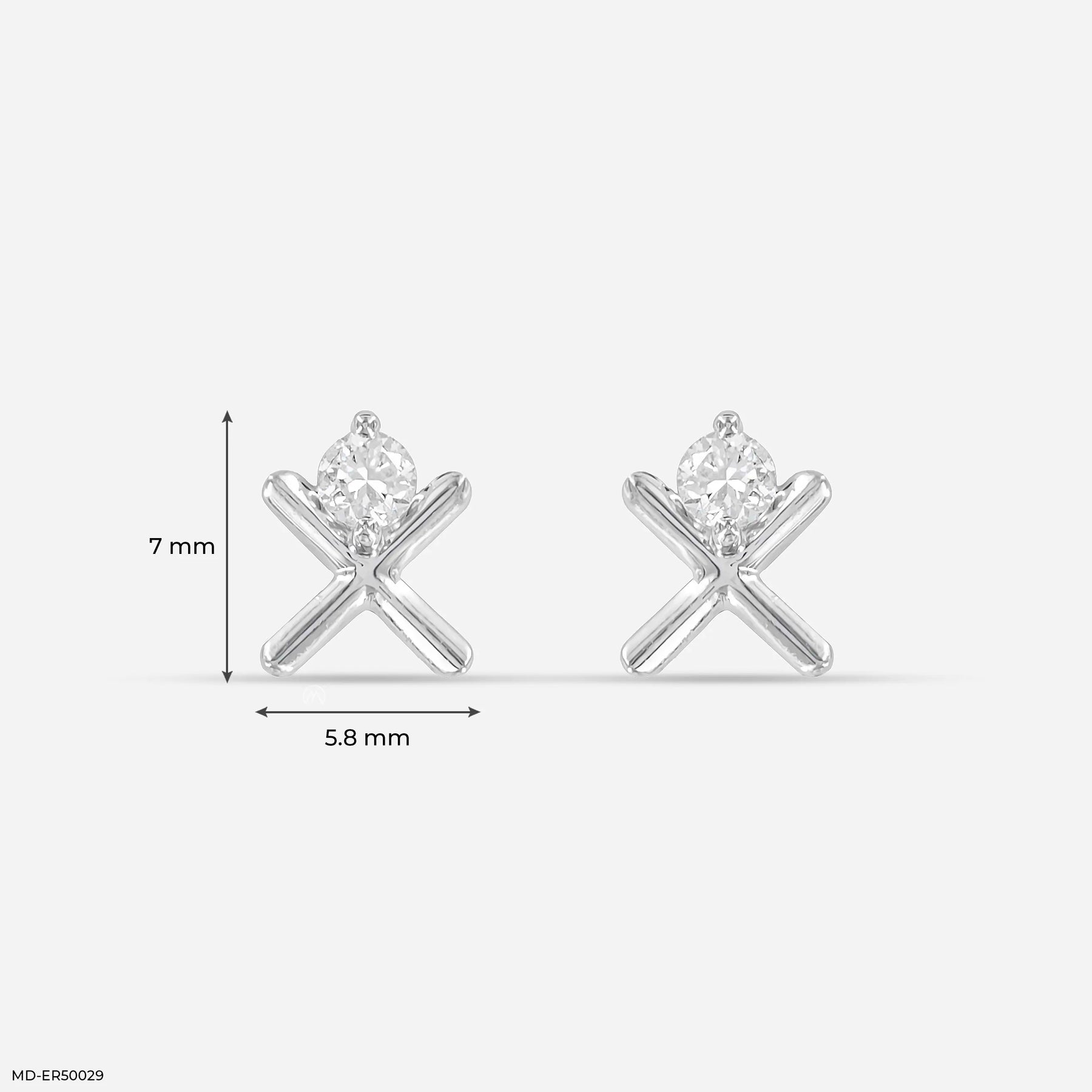 Elyra Lab Diamond Earrings 925 Sterling Silver