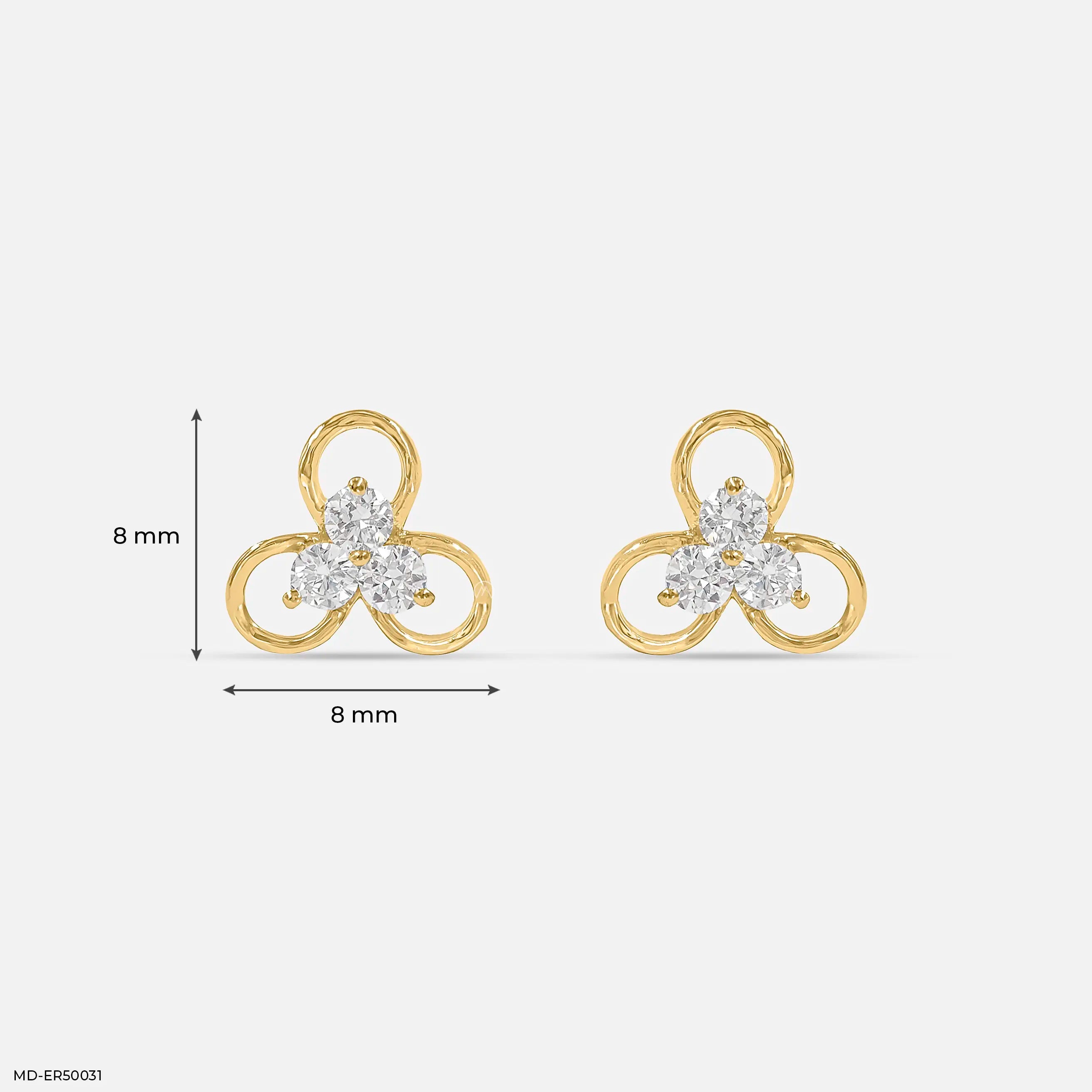 Elowen Bloom Lab Diamond Earrings 925 Sterling Silver