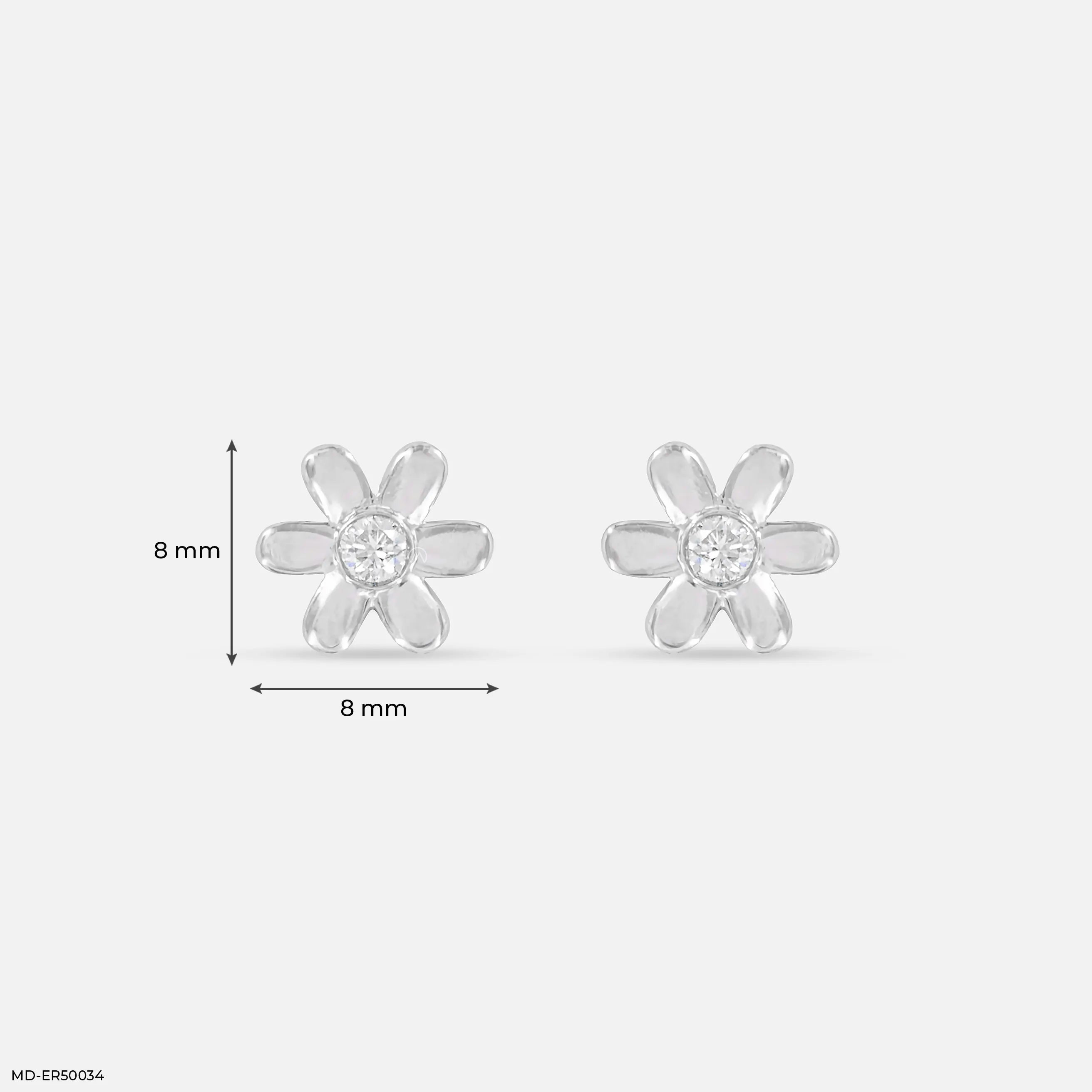 Nargis Dew Lab Diamond Earrings 925 Sterling Silver