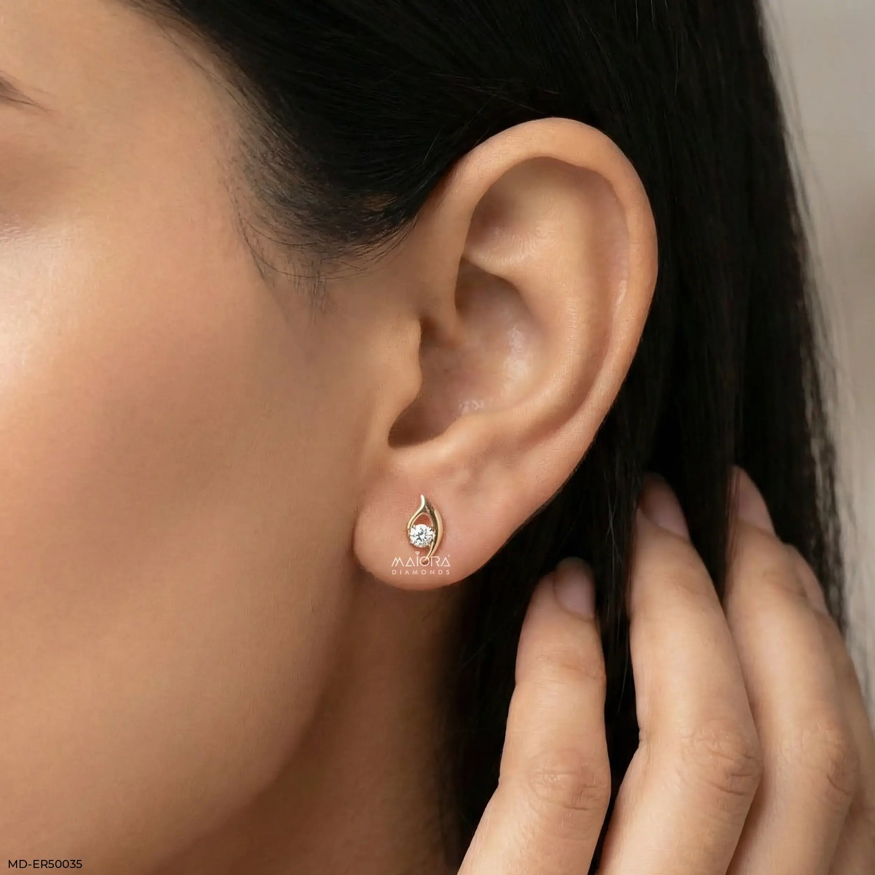 Singular Spark Lab Diamond Earrings 925 Sterling Silver