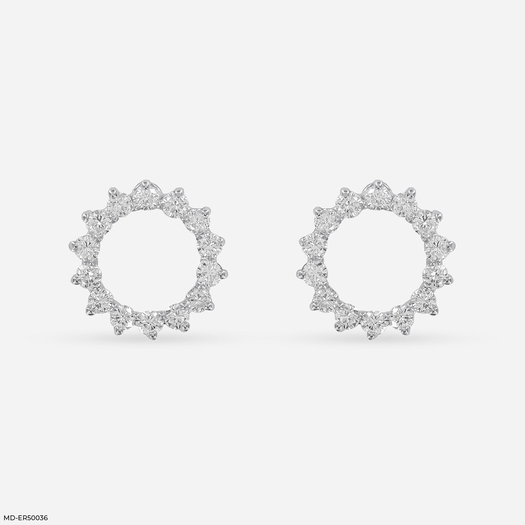 Celeste Circles Lab Diamond Earrings 925 Sterling Silver