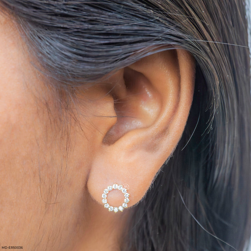 Celeste Circles Lab Diamond Earrings 925 Sterling Silver