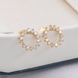 Celestial Circles Lab Diamond Earrings 925 Sterling Silver