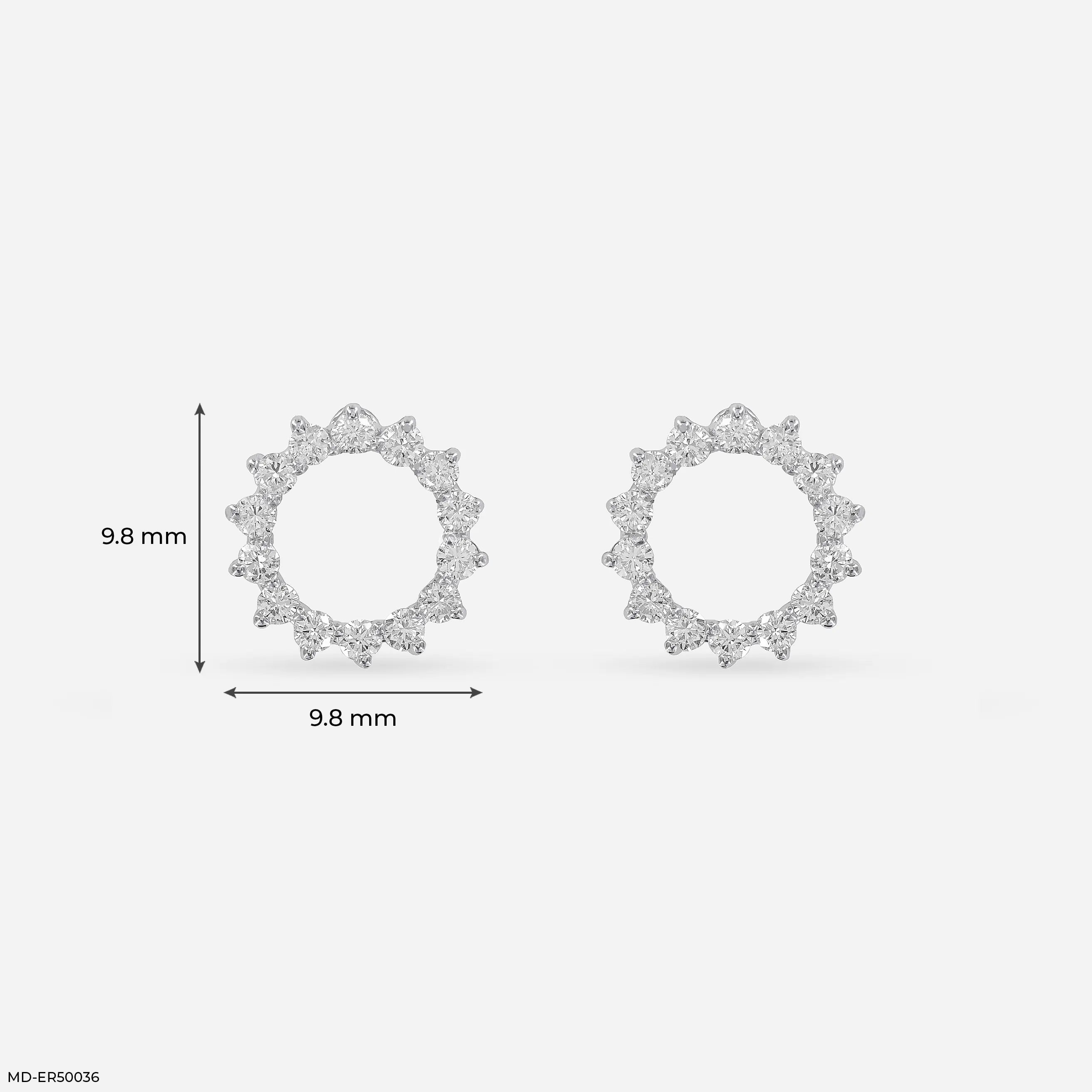 Celestial Circles Lab Diamond Earrings 925 Sterling Silver
