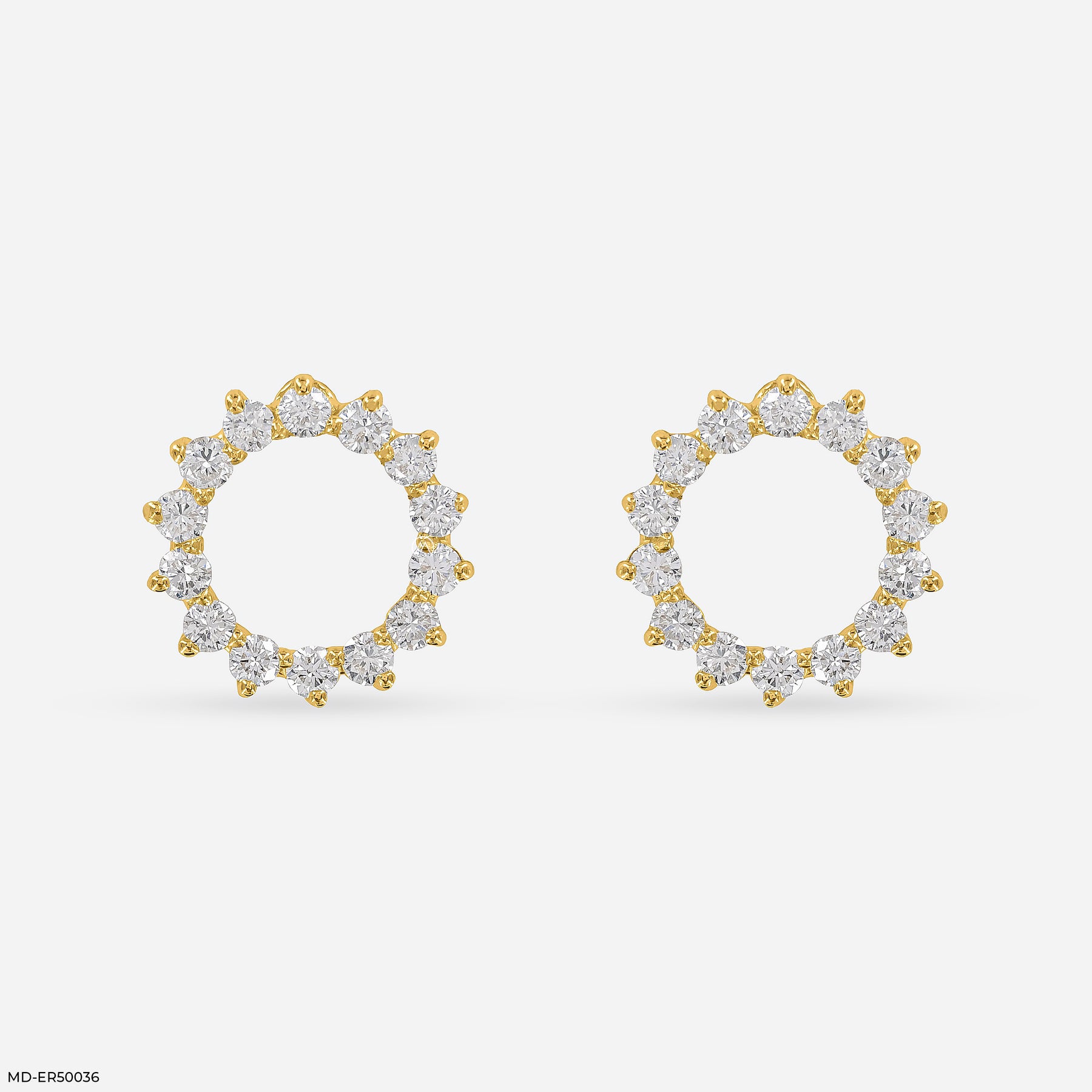 Celestial Circles Lab Diamond Earrings 925 Sterling Silver