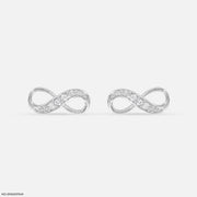 Infinity Twist Diamond Studs Earrings