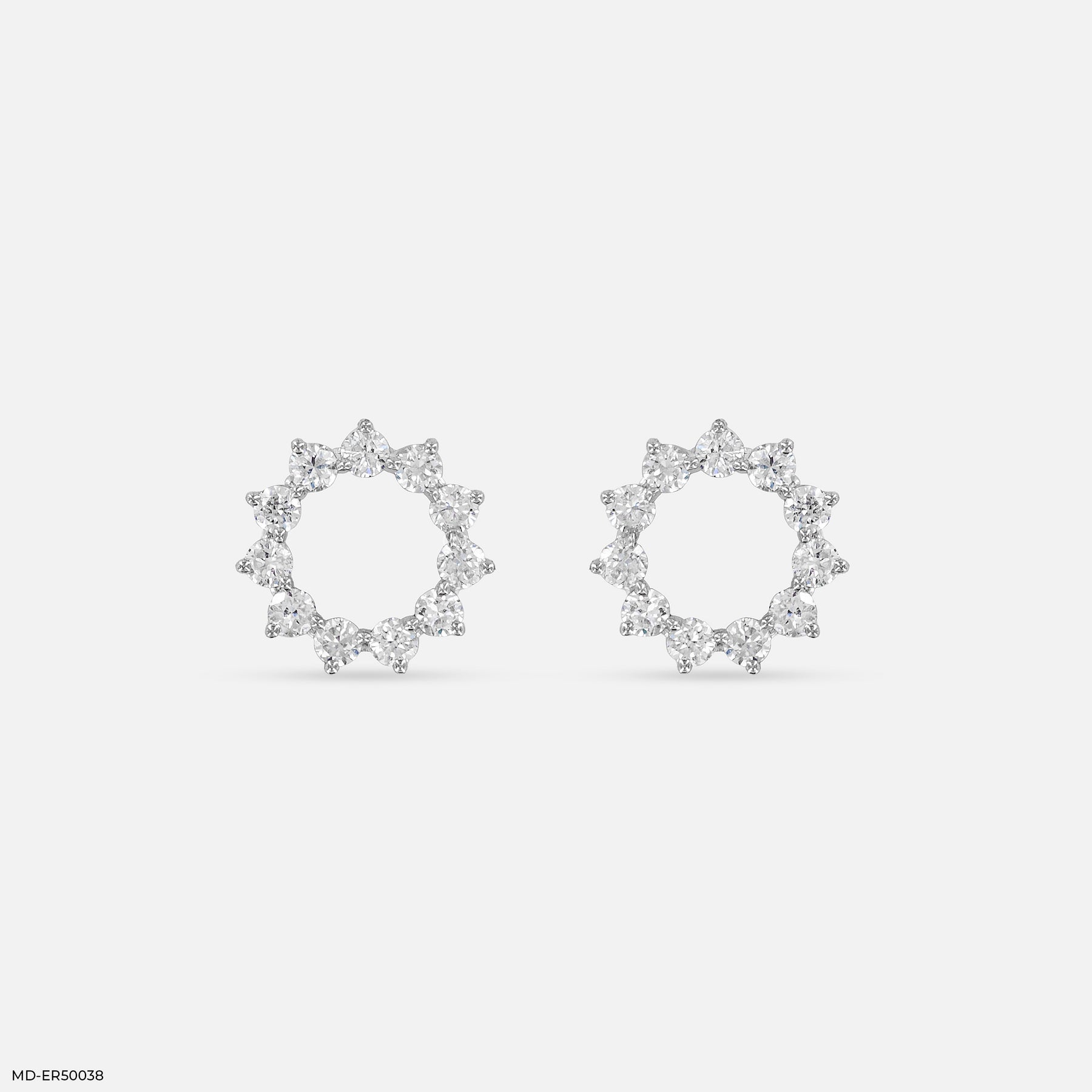 Circle of Shine Lab Diamond Earrings 925 Sterling Silver