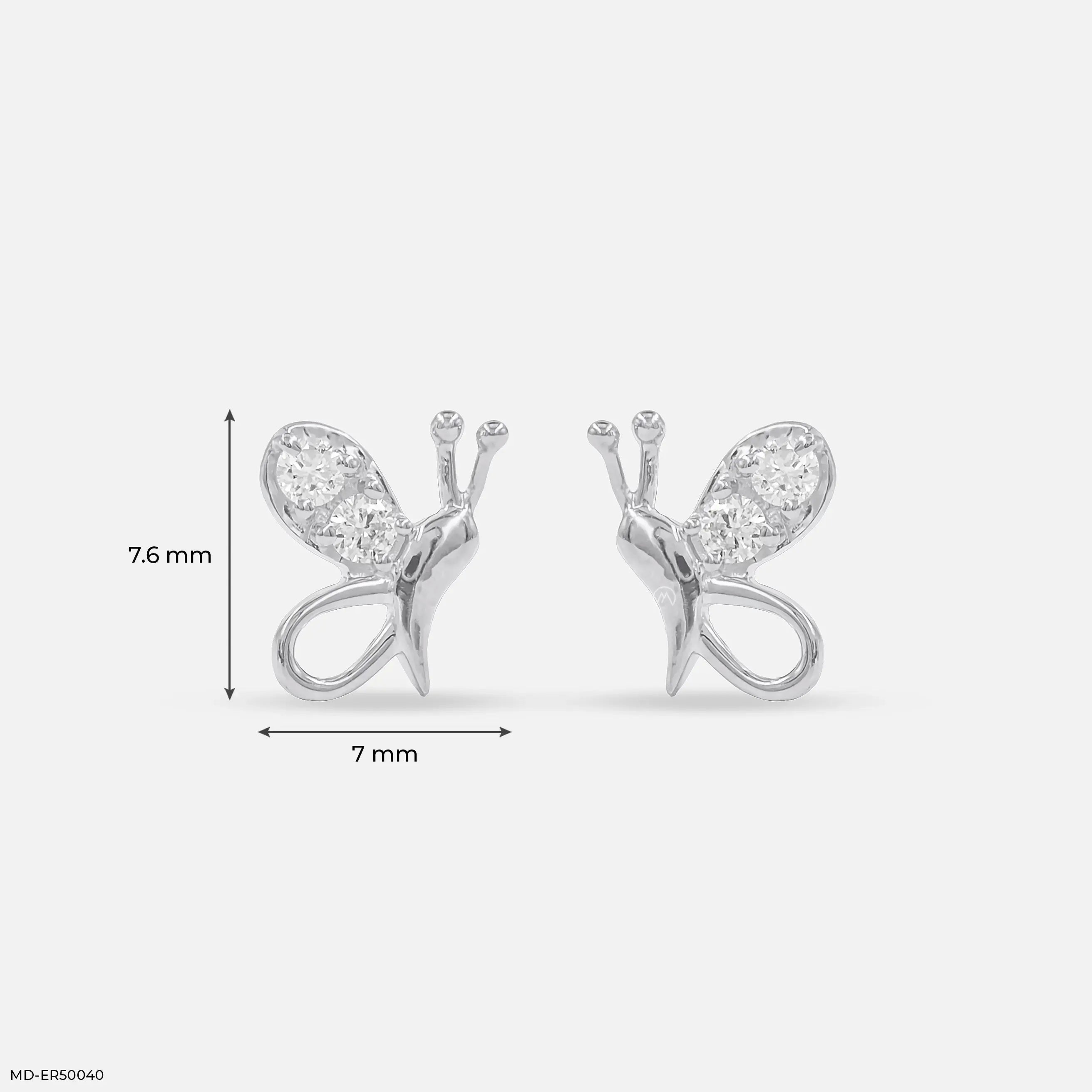 Wings of Grace Lab Diamond Earrings 925 Sterling Silver