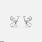 Wings of Grace Lab Diamond Earrings 925 Sterling Silver