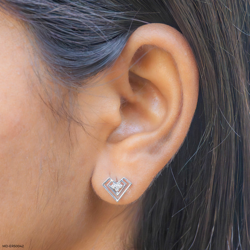 Heartlyn Lab Diamond Earrings 925 Sterling Silver