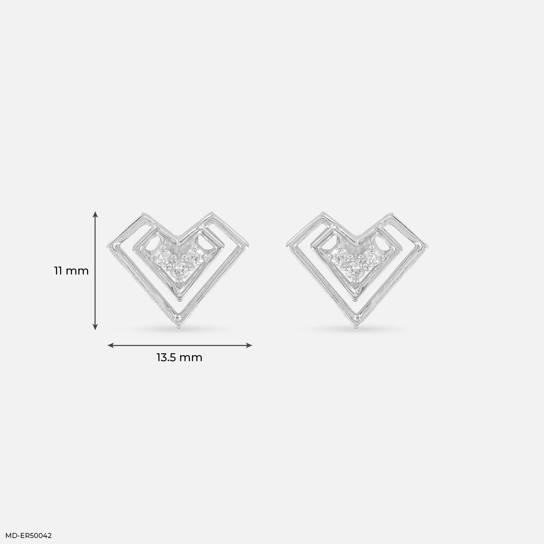 Heartlyn Lab Diamond Earrings 925 Sterling Silver