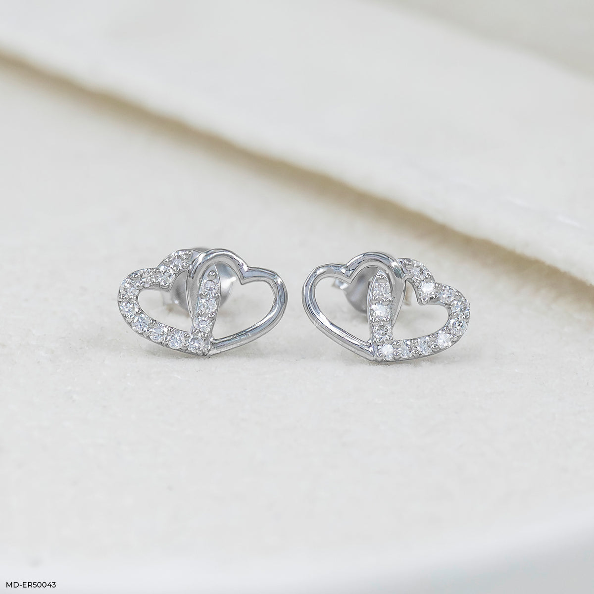 Eterna Heart Lab Diamond Earrings