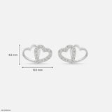 Eterna Heart Lab Diamond Earrings 925 Sterling Silver