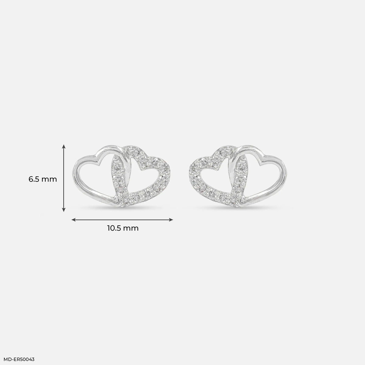 Eterna Heart Lab Diamond Earrings