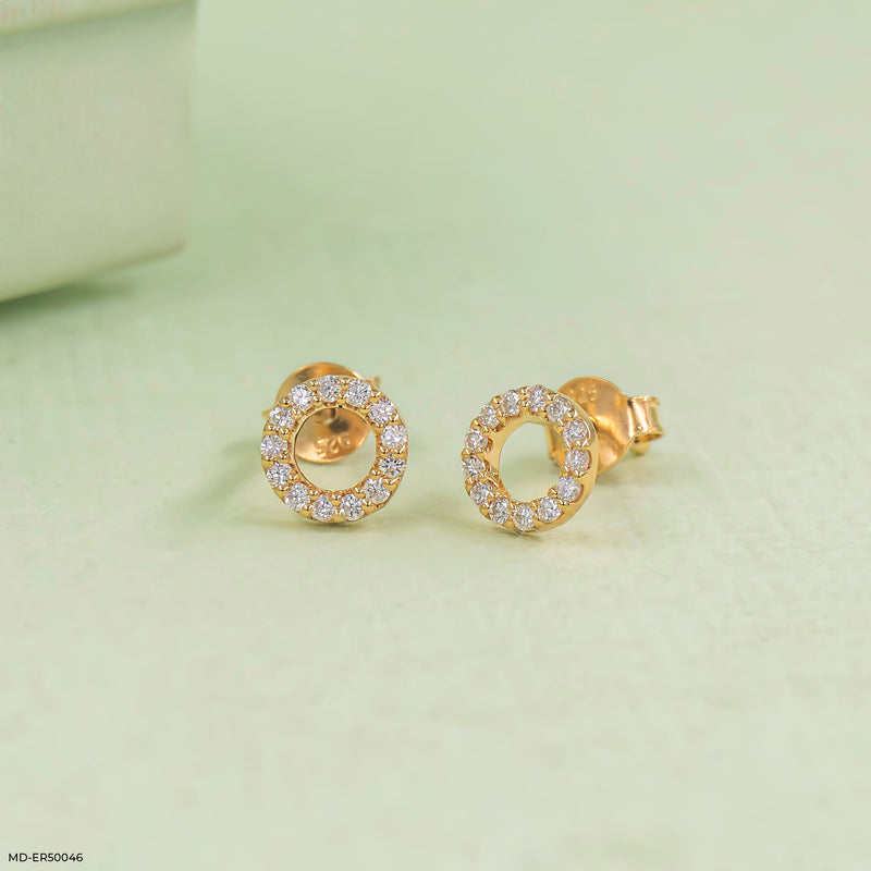 Circle & Shine Lab Diamonds Stud 925 Sterling Silver