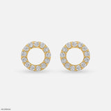 Circle & Shine Lab Diamonds Stud 925 Sterling Silver