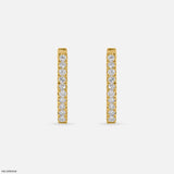 Hexagon Lab Diamond Hoop 925 Sterling Silver