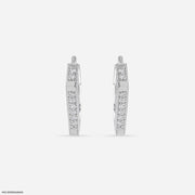 Liner Edge Diamond Bali Earrings